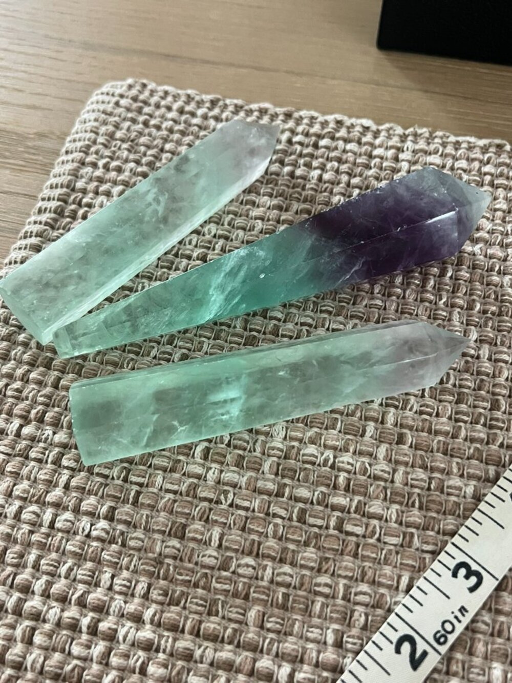 Watermelon Fluorite Crystal Towers and Wand